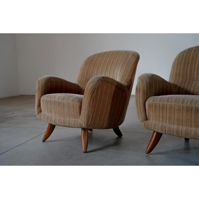 Pair of Danish Lounge Chairs, Denmark, 1940s For Sale - Image 15 of 16
