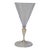 1960s Venetian Murano Ice Blue & Gold Aventurine Hand-Blown Wine Goblet For Sale