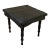 Rustic Dark Finish Side Table With Turned Legs For Sale
