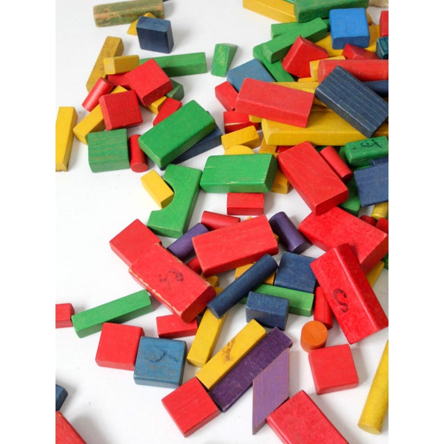 1970s Sears Little Learners Mailbag of Blocks Wooden Block Sets For Sale - Image 18 of 18
