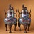 Traditional Late 20th Century Pair of Cloisonné Enamel Dragon Censers With Guardian Lion Finials For Sale - Image 3 of 9