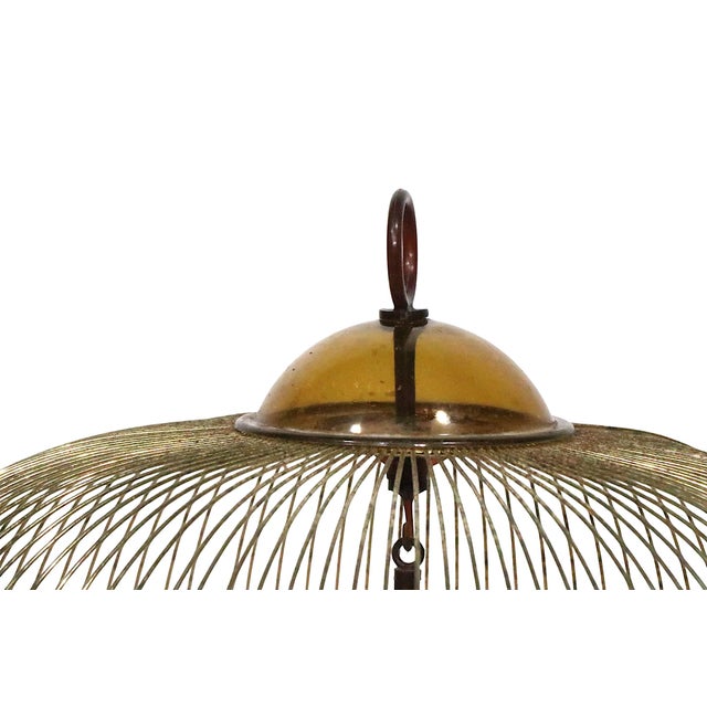 Mid-Century Modern Vintage Space Age Fer Plast Birdcage Made in Italy C. 1970's For Sale - Image 3 of 17