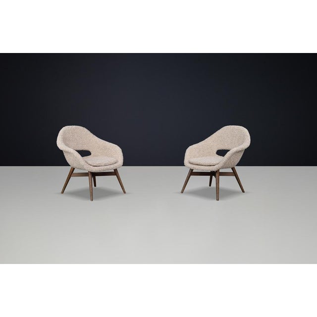 Sculptural Mid-Century Lounge Chair by Miroslav Navrátil, 1960s — Restored Price Per Chair Elevate your interior with this...