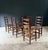 Rustic Rustic High Ladder Back Oak and Rush Dining Chairs, Belgium, 1950s, Set of 6 For Sale - Image 3 of 18