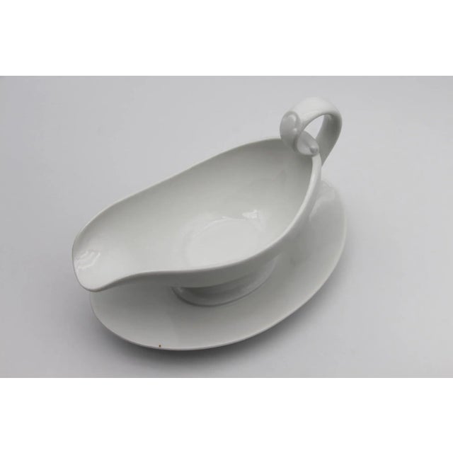 White 1940s Blanc De Chine Porcelain Sauce Boat, Gravy Boat, Vista Alegre, Portugal For Sale - Image 8 of 13