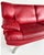 Metal Contemporary Italian Red Leather Loveseat, Metal Legs For Sale - Image 7 of 8