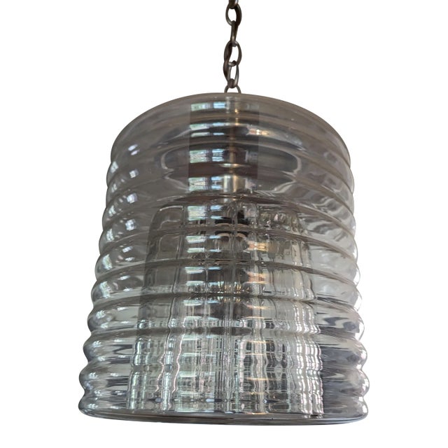 1960's Swedish Blown Glass Pendant Light For Sale