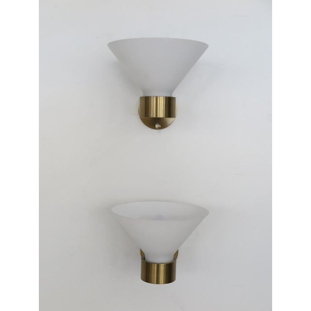 Italian Wall Lamps in Brass and Murano Glass, 1970s, Set of 4 For Sale - Image 18 of 18