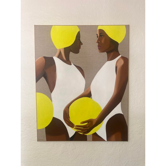 2 Beachballers - Acrylic and Oil on Canvas by Wencke Uhl For Sale - Image 11 of 12