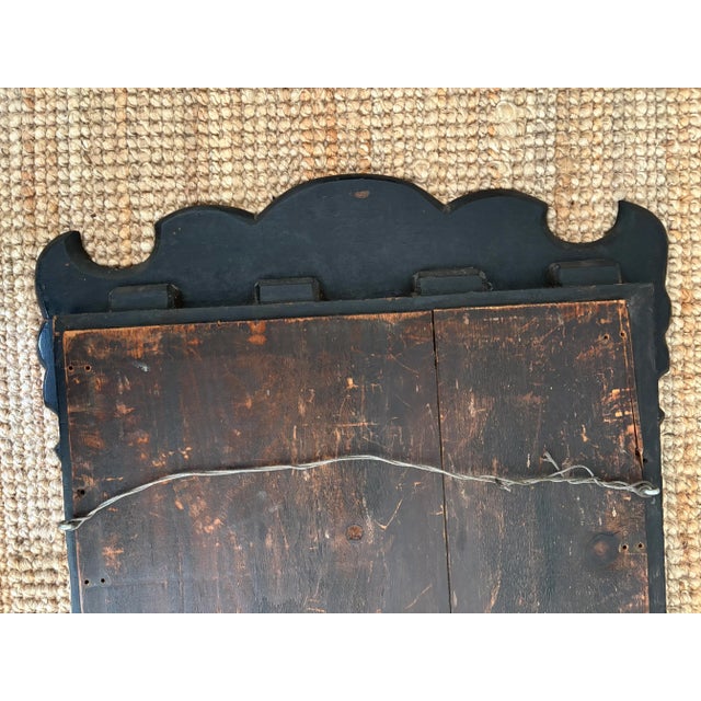 Black 19th Century English Chinoiserie Lacquered Wall Mirror For Sale - Image 8 of 10