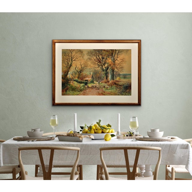 Henry Charles Fox, Driving Sheep, Plaisters Lane, Sutton Poyntz, Dorset, 1918, Watercolour, Framed For Sale - Image 13 of 18