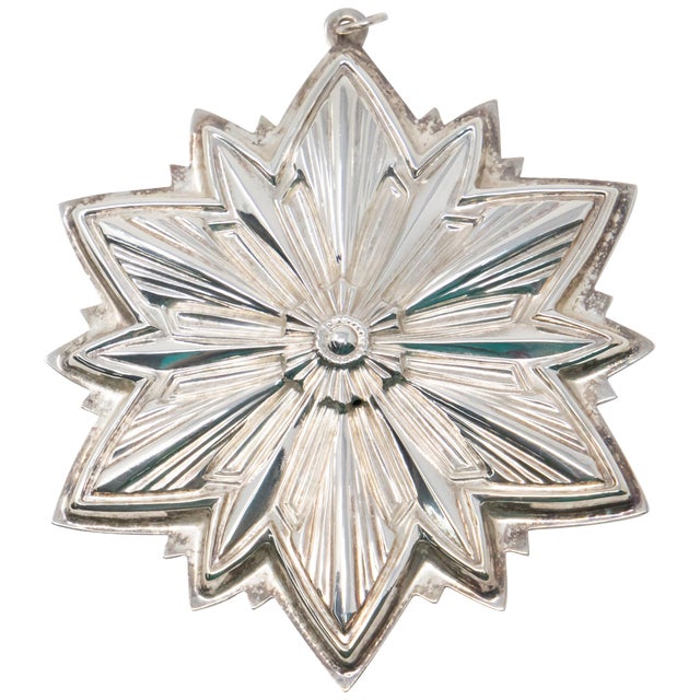 1993 Gorham Sterling Snowflake Ornament For Sale