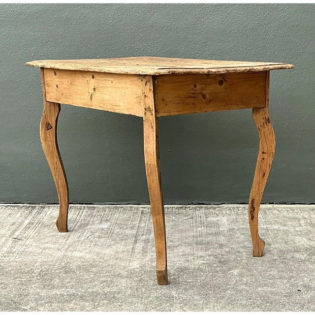 Vintage Rustic Wood Writing Desk For Sale - Image 4 of 12