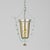 1950s Mid 20th Century Swedish Modern Style Painted Metal & Amber Glass Pendant Ceiling Lamp For Sale - Image 5 of 5