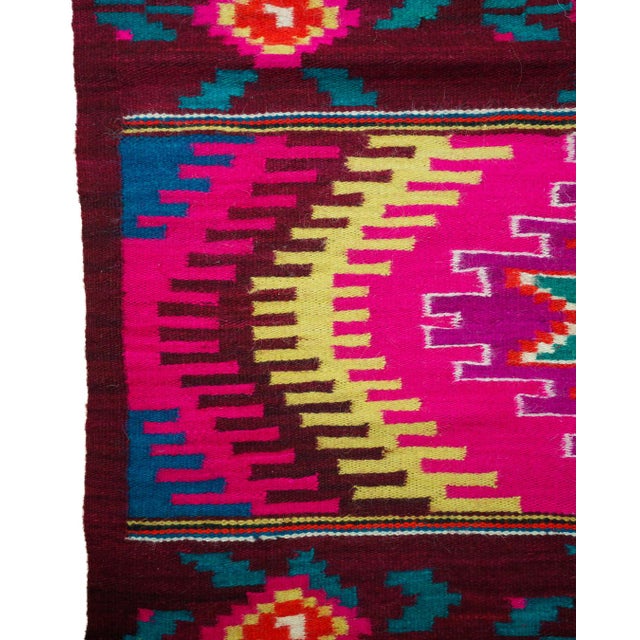 Rustic Vintage Balkan Geometric Flatweave Wool Runner Rug, 1970s For Sale - Image 3 of 9