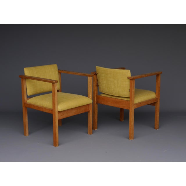 Yellow Vintage Armchairs by Jan Den Drijver for Wooninrichting De Stijl, 1930s, Set of 2 For Sale - Image 8 of 18