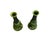 Pair of Moroccan Emerald Green Glazed Ceramic Candlesticks For Sale - Image 4 of 9
