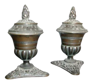1815 English Regency Bronze Urn Form Pastille or Incense Burners - a Pair