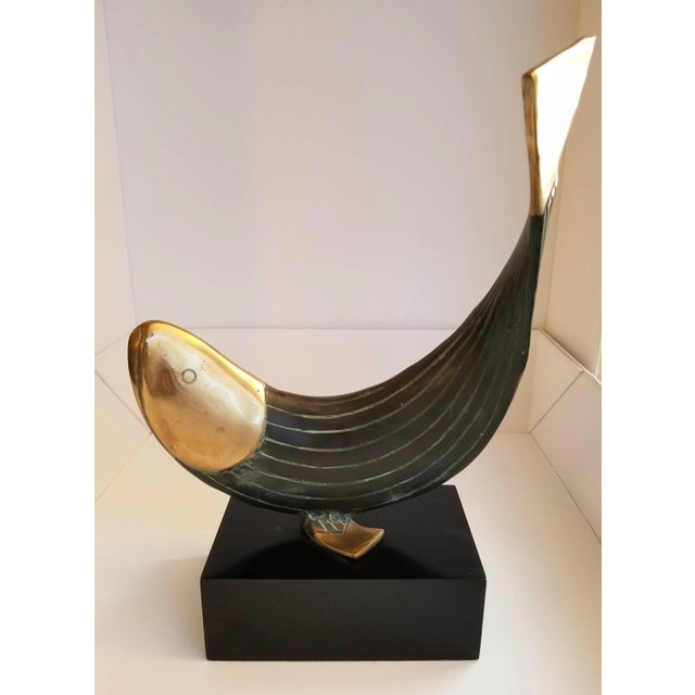 Late 20th Century Dolbi Cashier Brass Whale Sculpture For Sale - Image 13 of 13