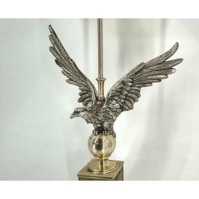Brown Nikkel Eagle Table Lamps by Loevsky and Loevsky, 1970s, Set of 2 For Sale - Image 8 of 18