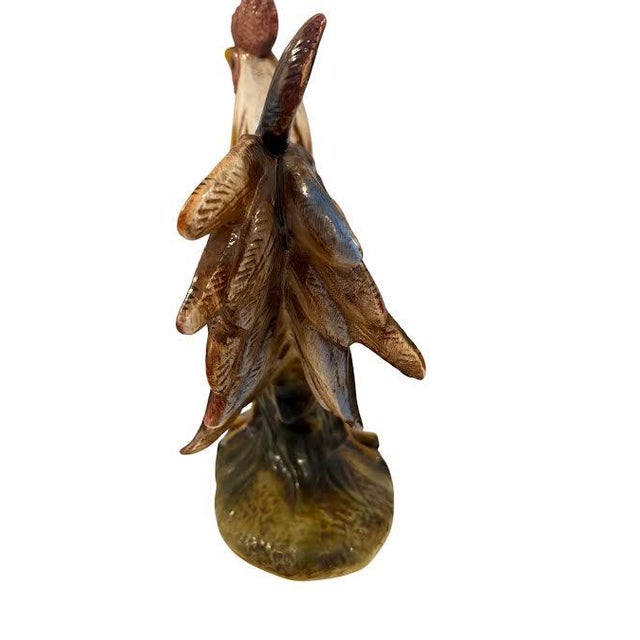 Tan Mid 20th Century Large Ceramic Rooster Figurine/Statue For Sale - Image 8 of 10