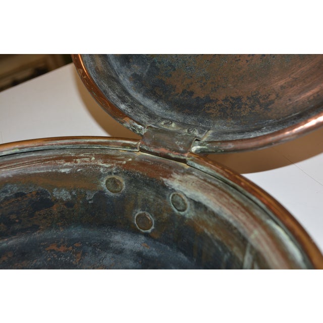 Antique Copper & Wood Long Handled Bed Warmer Pan - Signed T. Hale & Co - England For Sale - Image 16 of 18