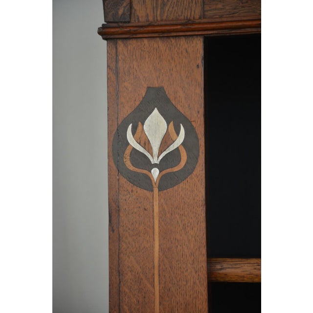 Brown Arts and Crafts Oak Open Bookcase, 1900s For Sale - Image 8 of 18
