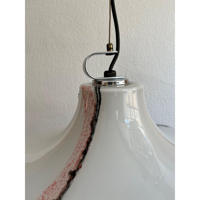 Mid-Century German Cirrus Opaline Glass Pendant Light from Peill & Putzler, 1970s For Sale - Image 6 of 6