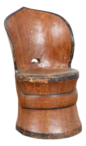 19th Century Kubbestol Log Chair From Norway