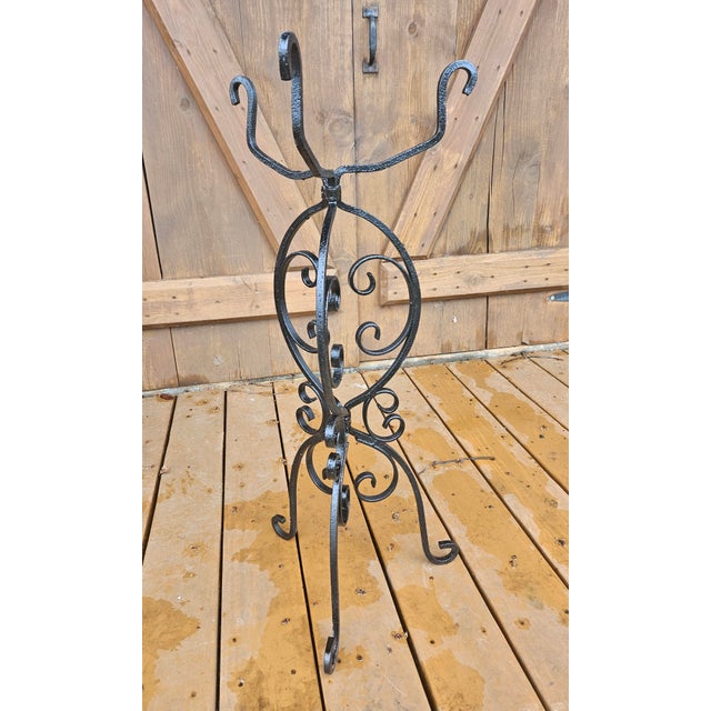 Vintage Wrought Iron Fern or Plant Stand For Sale - Image 9 of 11