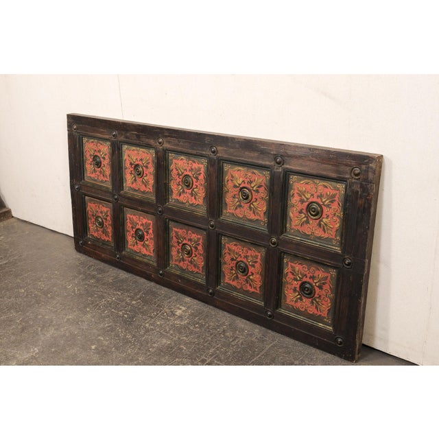 Early 20th Century Italian 6.5 Ft Long Paneled Wall Plaque For Sale - Image 4 of 12