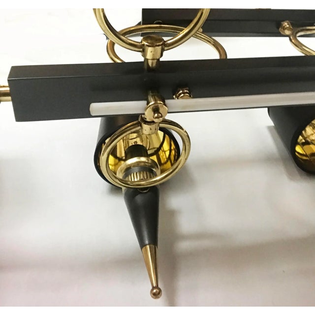 Mid-Century Modern French Vintage Chandelier by Arlus For Sale - Image 3 of 7