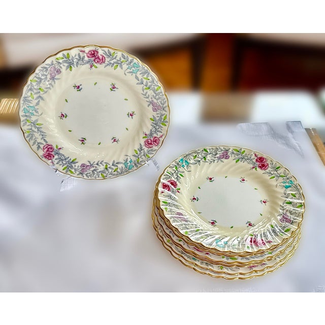 Minton Printemps Bread Plates - Set of 7 For Sale - Image 9 of 12