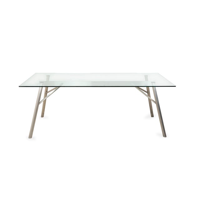 Silver Grey Metal & Glass Table from Rolf Benz For Sale - Image 10 of 13