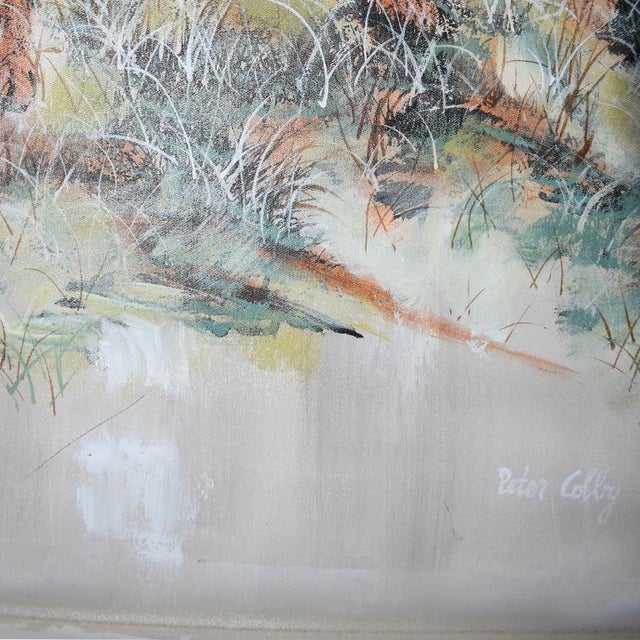 Mid-Century Modern Vintage Painting of Tigers by Peter Colby For Sale - Image 3 of 7