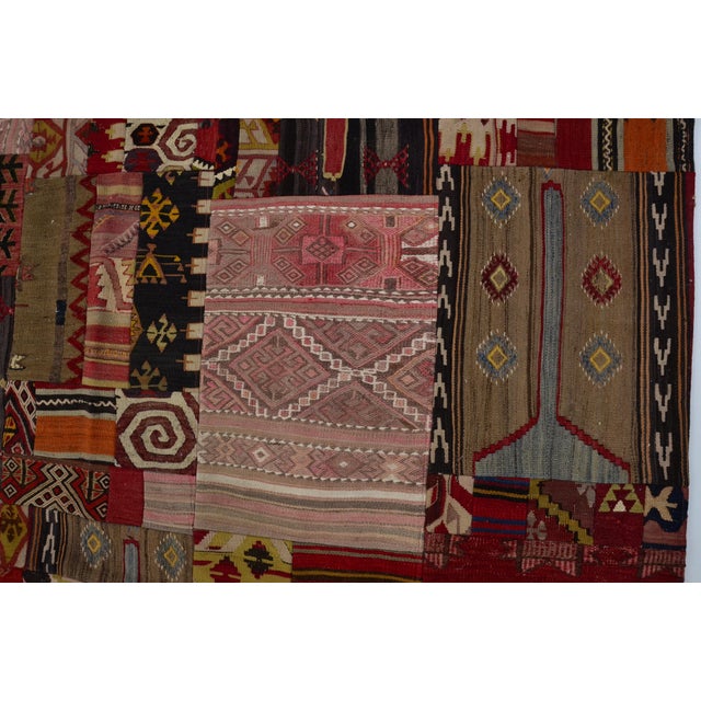 Red Anatolian Vintage Wool Kilim Rug For Sale - Image 8 of 10