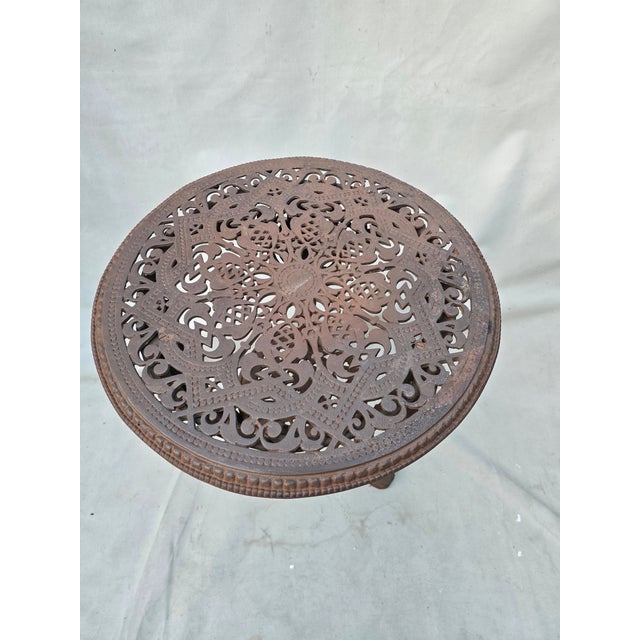 Victorian 1940s Victorian Iron Bistro Tables, Pair For Sale - Image 3 of 10