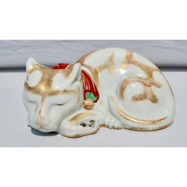 White 19th Century Japanese Kutani Porcelain Cat For Sale - Image 8 of 8