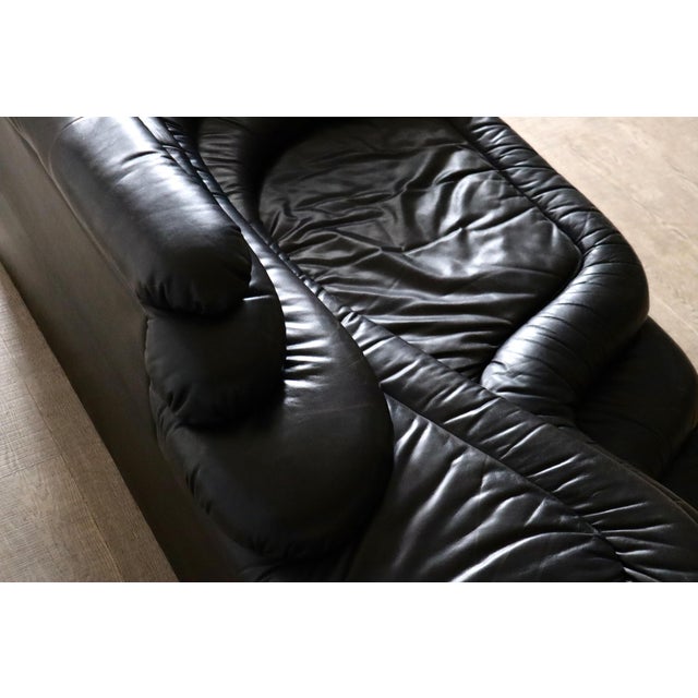 DS-1025 Terrazza Sofa in Black Leather by Ubald Klug for de Sede, 1970s For Sale - Image 6 of 16