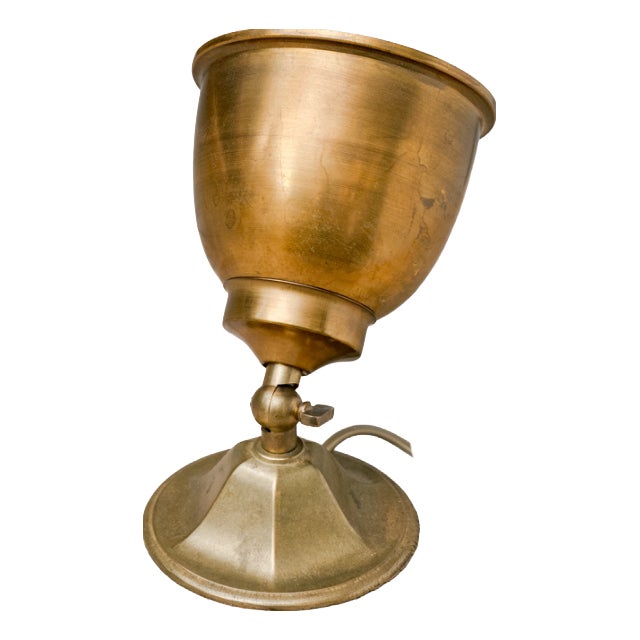 Adjustable Spotlight Table Lamp in Brass, 1980s For Sale