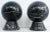 Vintage Solid Marble Orbs Spheres Mounted on Bases- a Pair For Sale - Image 4 of 12