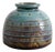 Mid-Century Swedish Decorative Turquoise Blue Stoneware Farsta Vase by Wilhelm Kåge for Gustavsberg, 1940s For Sale