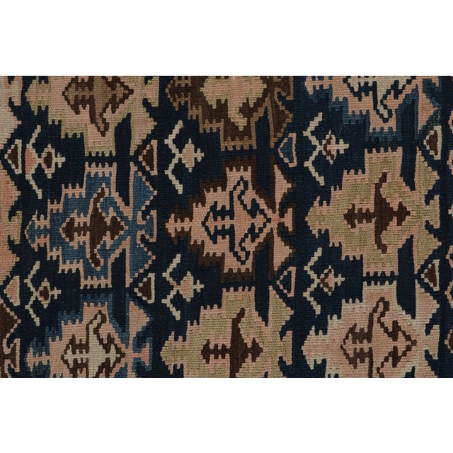 Traditional Vintage Afghan Tribal Kilim Rug, With Geometric Patterns, From Rug & Kilim For Sale - Image 3 of 7