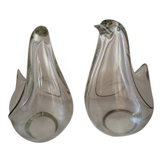 1970s Murano Handblown Glass Birds Signed Des L. Seguro Meaning the Famous Livio For Sale