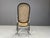 Brown Vintage Chrome and Rattan Rocking Chair, 1960s For Sale - Image 8 of 11