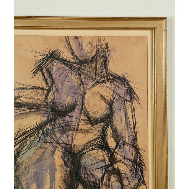 A drawing of a seated woman by Donald Stroh.