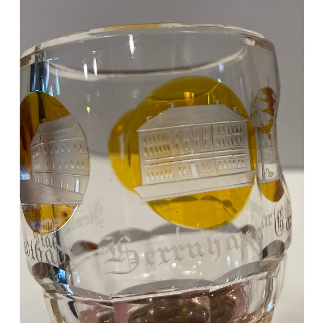 Antique Bohemian Amber German Goblet For Sale - Image 6 of 7