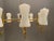 Large Brass Chandelier with Opaline Glass Shades from Stilnovo, 1950s For Sale - Image 3 of 11