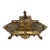 Vintage Elaborate Brass Desk Inkwell Stand With Pen Trays For Sale