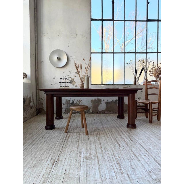 Oak Dining Table by Charles Dudouyt, 1940s For Sale - Image 16 of 18